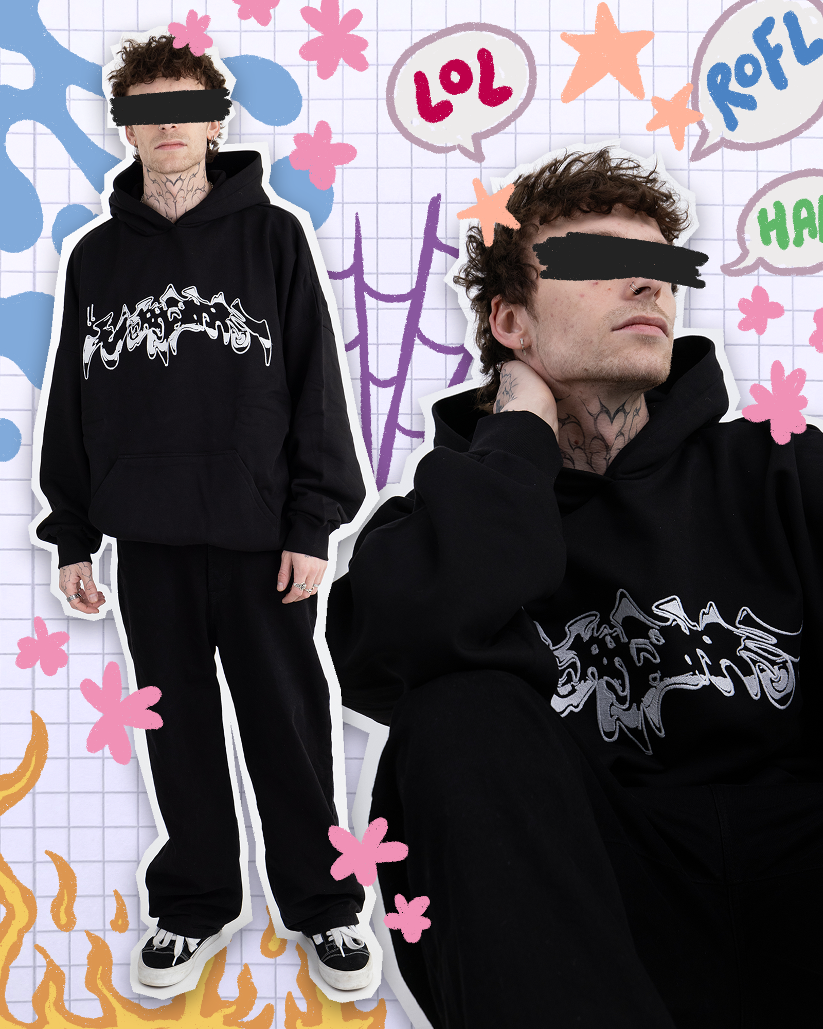 WAHNSiNN BLACK | Hoodie